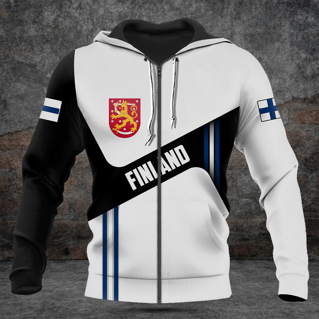 Customize Finland Flag Black And White Shirts