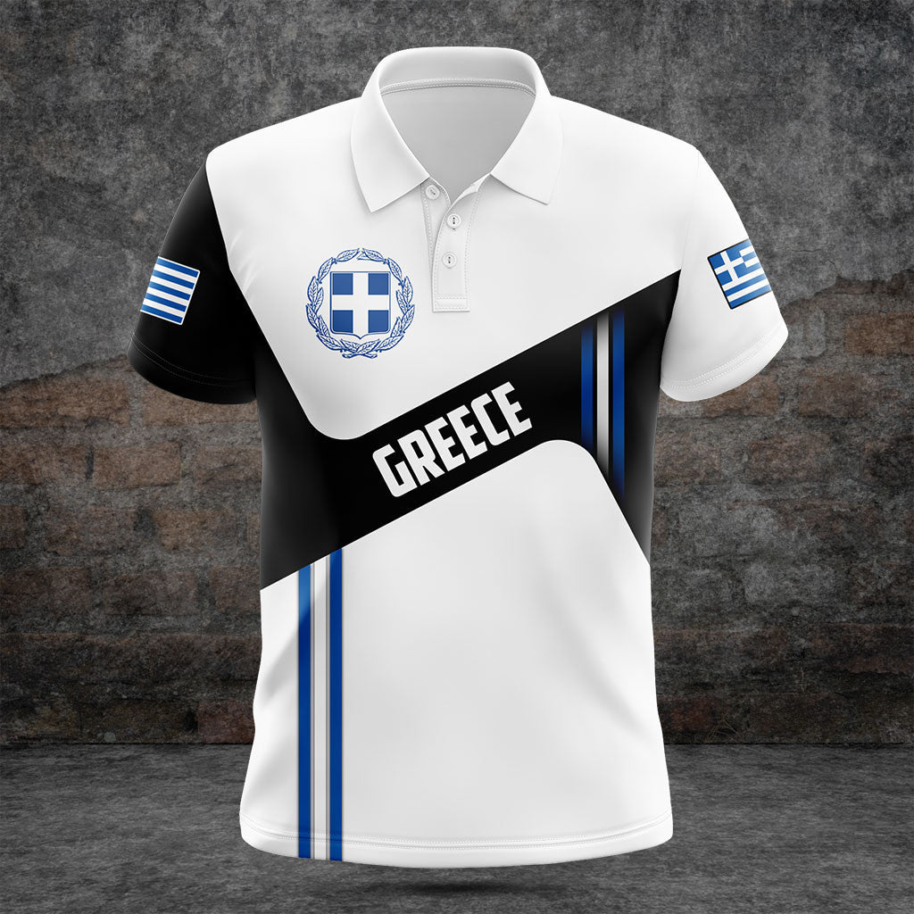 Customize Greece Flag Black And White Shirts