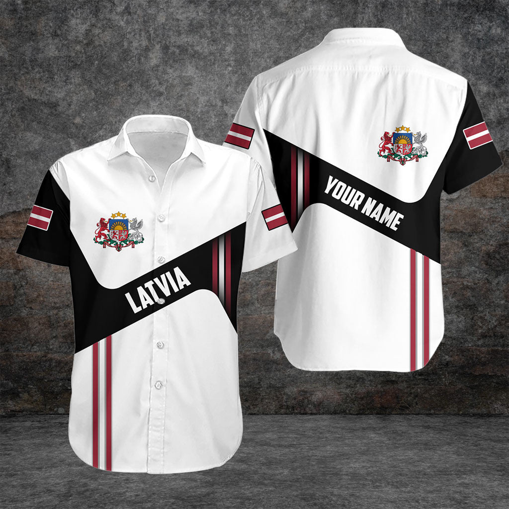 Customize Latvia Flag Black And White Shirts