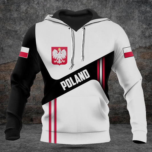 Customize Poland Flag Black And White Shirts