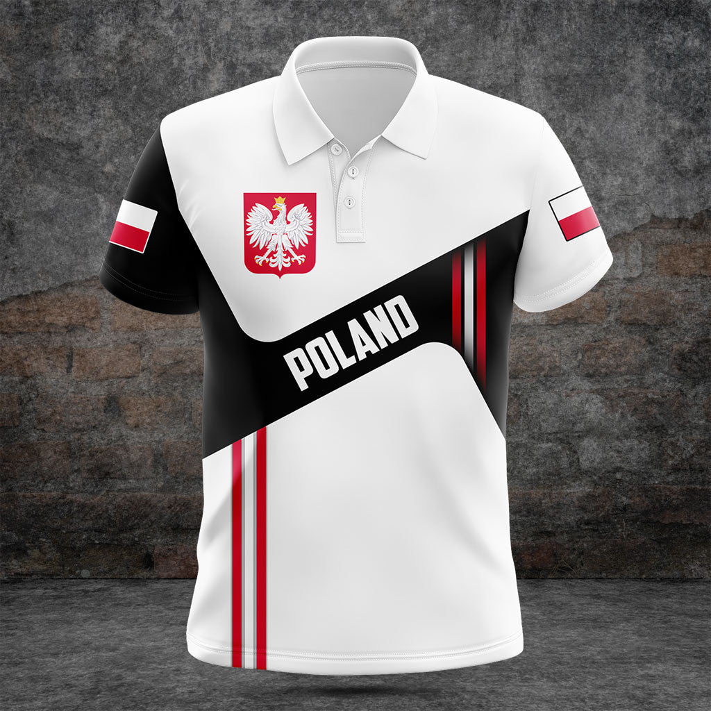 Passen Sie Polen Flagge Schwarz Und Weiß Shirts