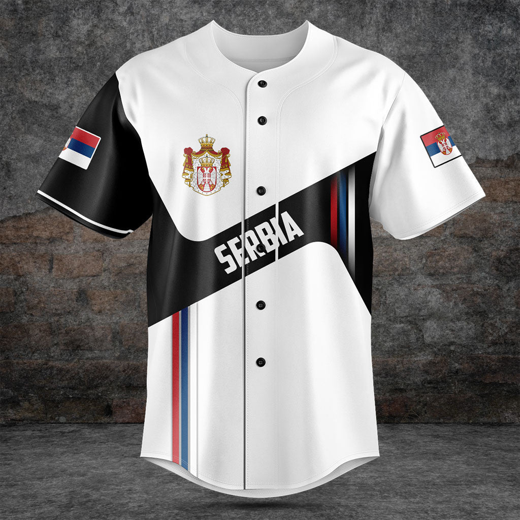 Customize Serbia Flag Black And White Shirts