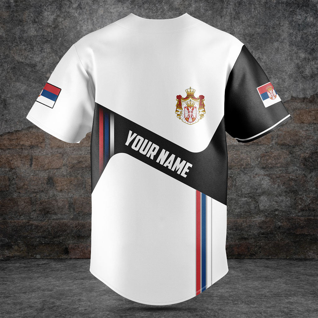 Customize Serbia Flag Black And White Shirts