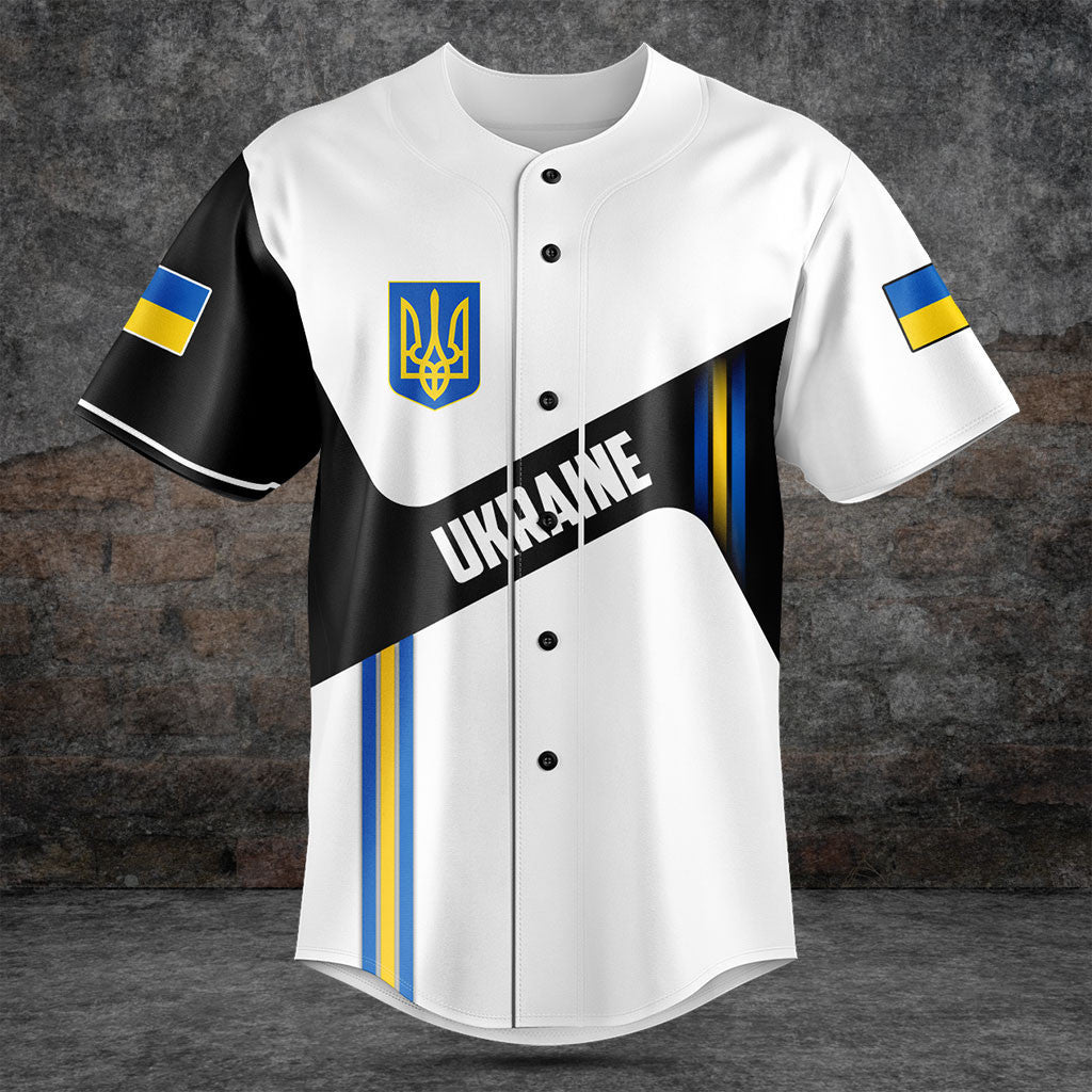 Customize Ukraine Flag Black And White Shirts