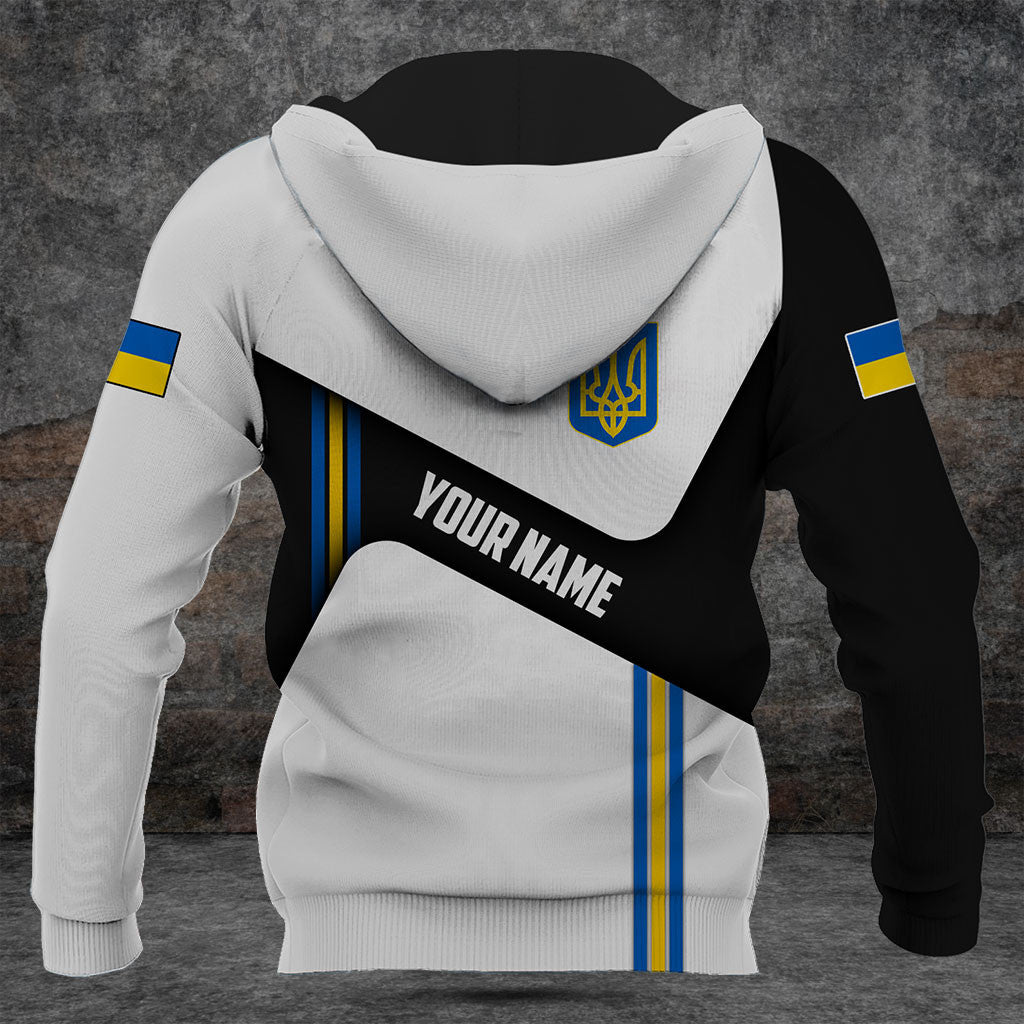 Customize Ukraine Flag Black And White Shirts