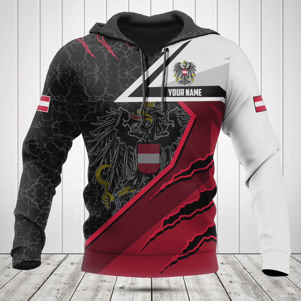 Passen Sie Österreich Flagge Lava Muster Shirts