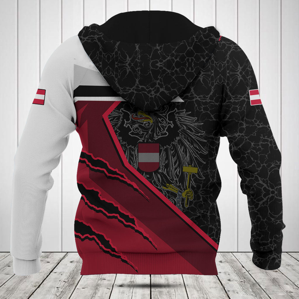 Customize Austria Flag Lava Pattern Shirts