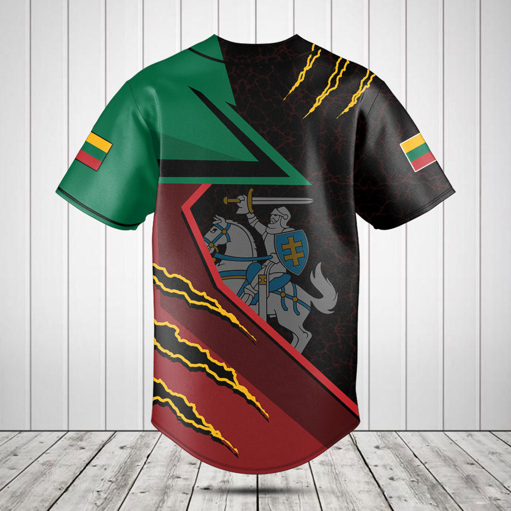 Customize Lithuania Flag Lava Pattern Shirts