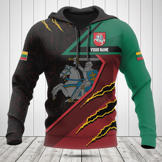 Customize Lithuania Flag Lava Pattern Shirts