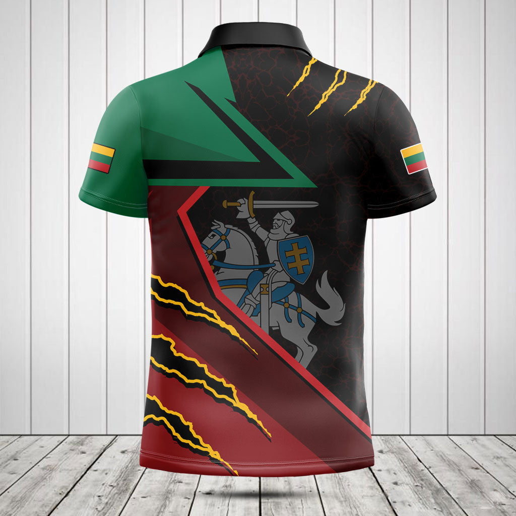 Customize Lithuania Flag Lava Pattern Shirts