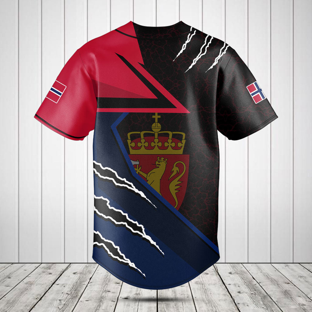 Passen Sie Norwegen Flagge Lava Muster Shirts