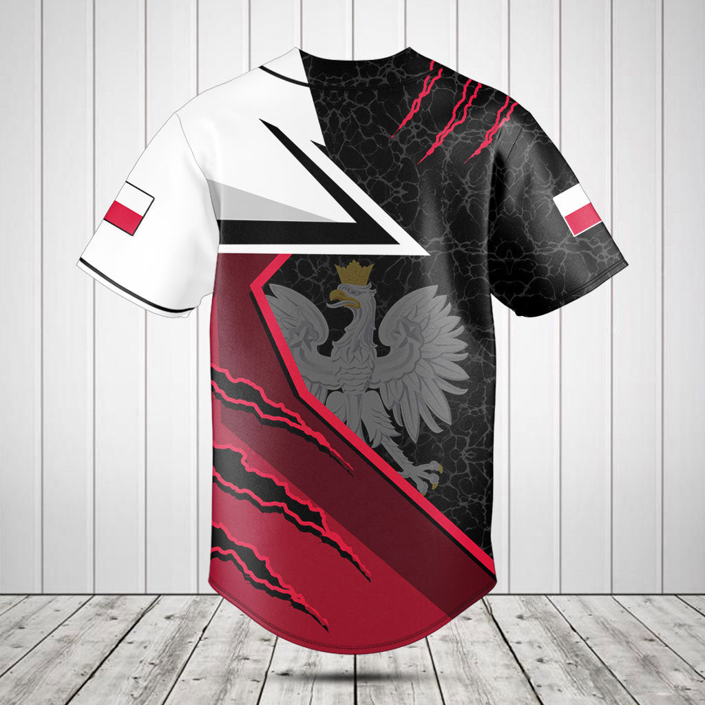 Passen Sie Polen Flagge Lava Muster Shirts