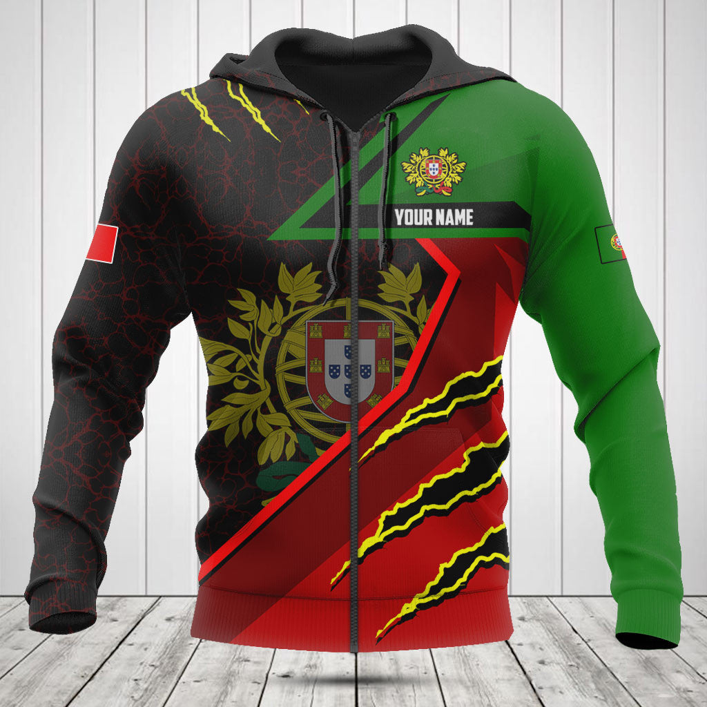 Passen Sie Portugal Flagge Lava Muster Shirts