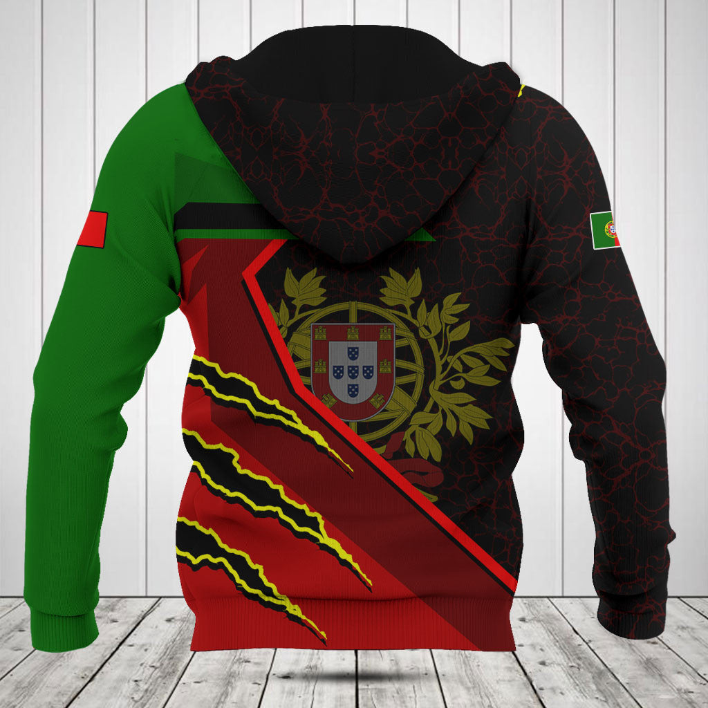 Passen Sie Portugal Flagge Lava Muster Shirts