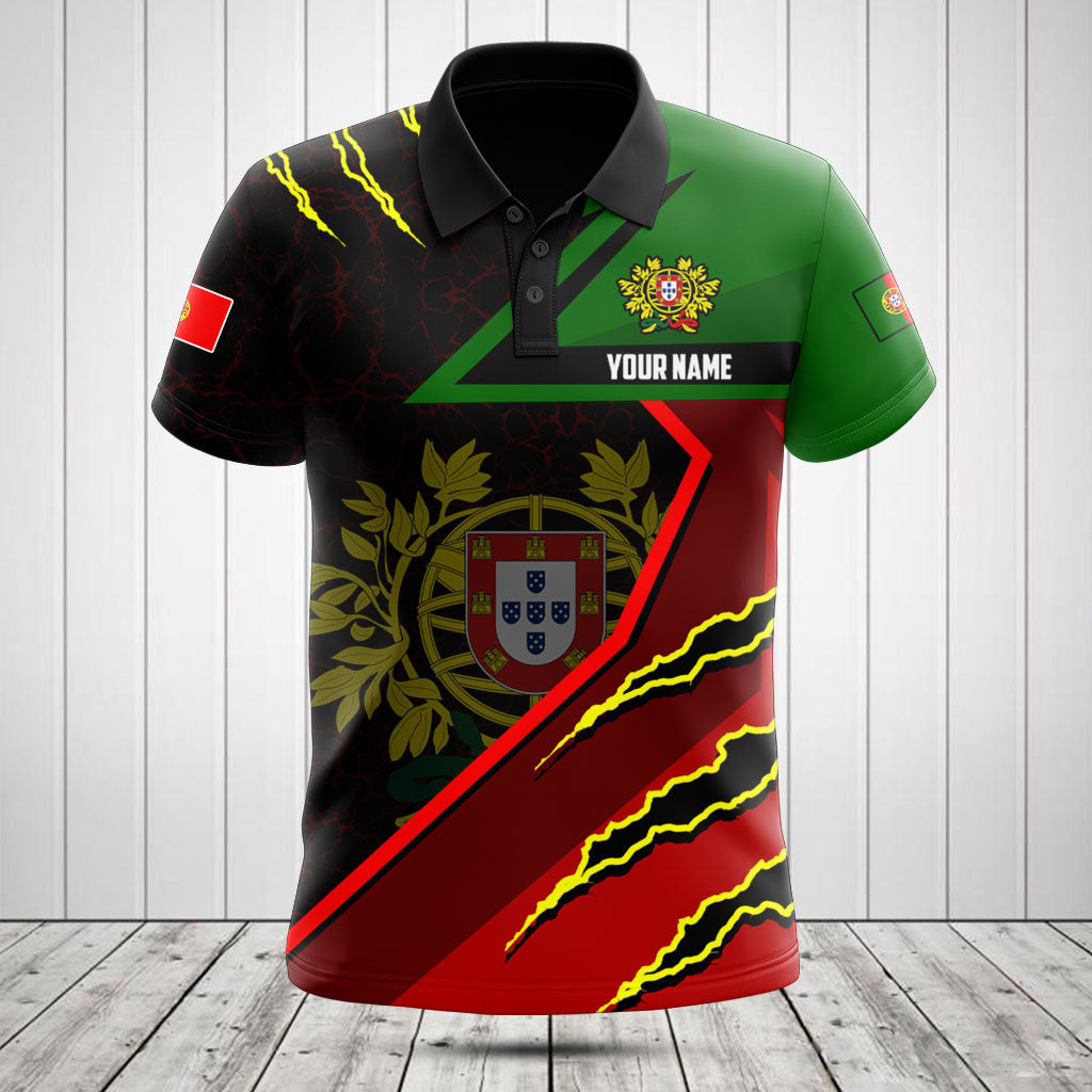 Passen Sie Portugal Flagge Lava Muster Shirts