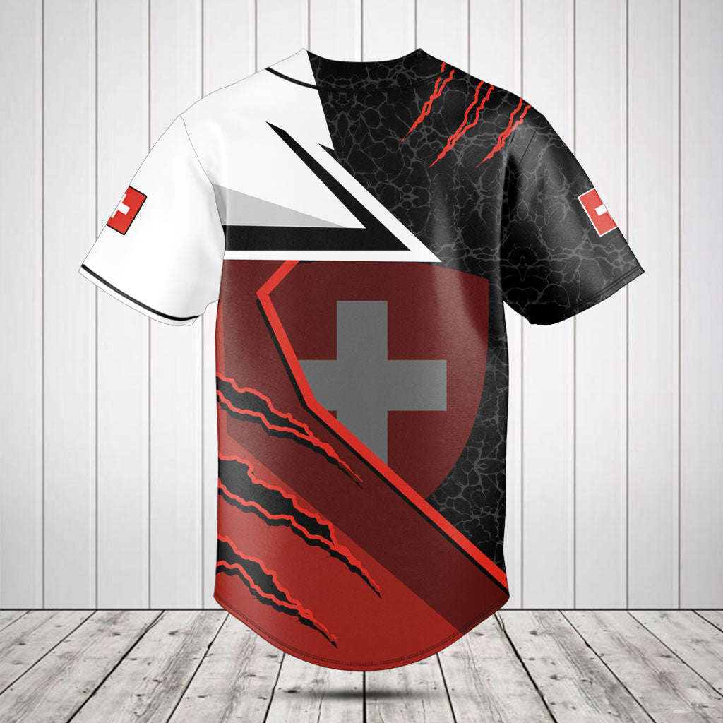 Customize Switzerland Flag Lava Pattern Shirts