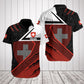 Customize Switzerland Flag Lava Pattern Shirts