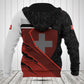 Customize Switzerland Flag Lava Pattern Shirts