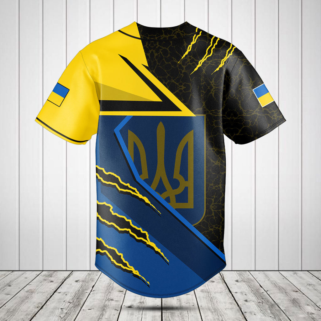 Passen Sie Ukraine Flagge Lava Muster Shirts