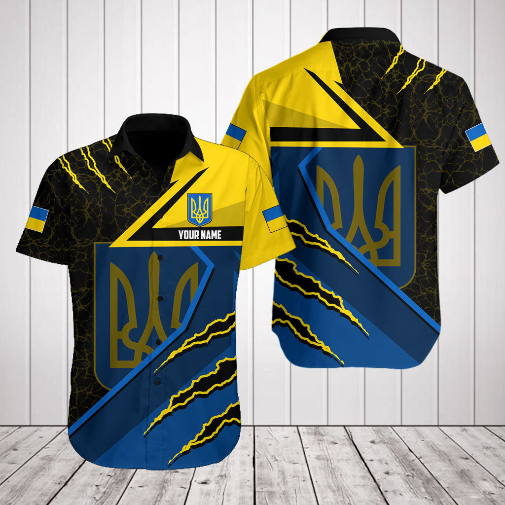 Customize Ukraine Flag Lava Pattern Shirts