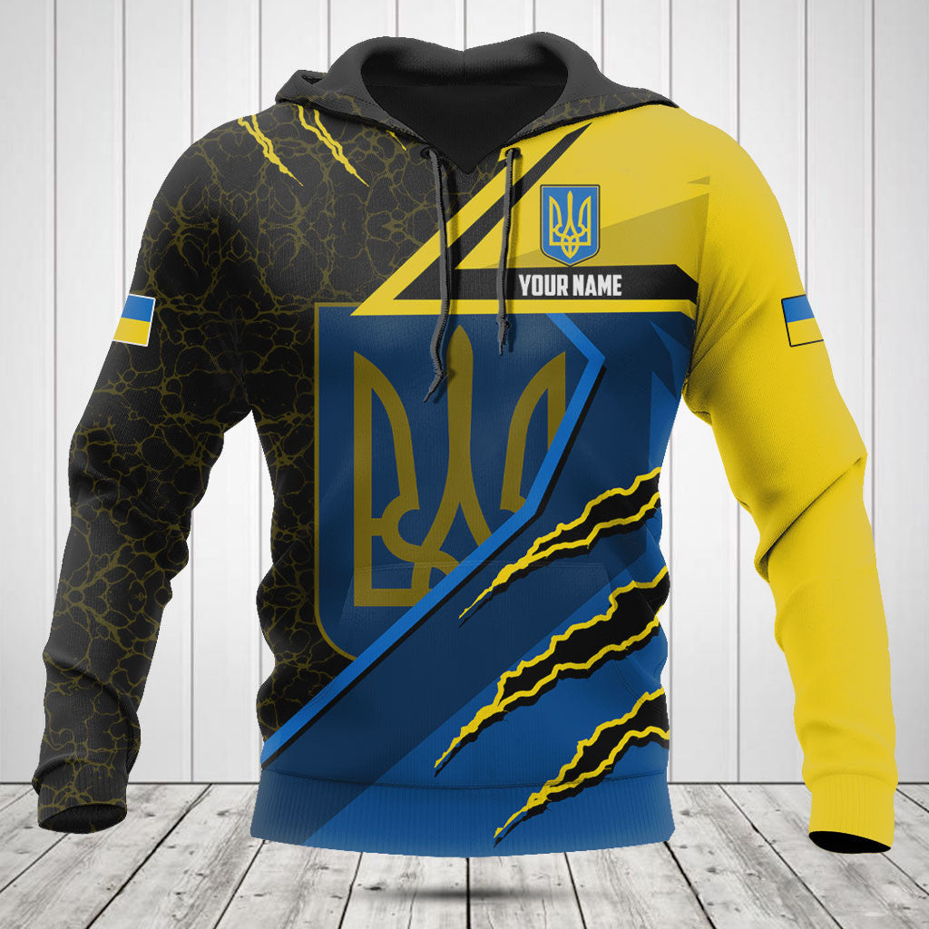 Customize Ukraine Flag Lava Pattern Shirts