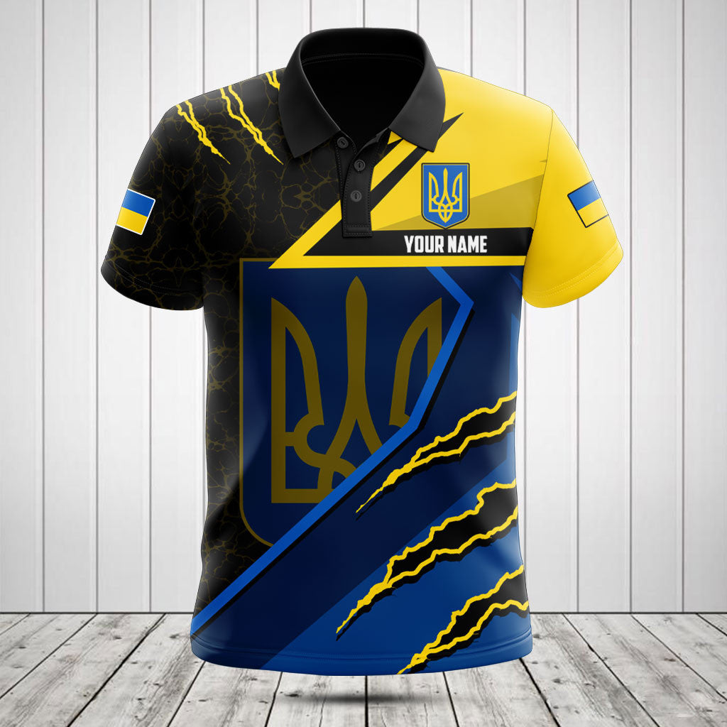 Passen Sie Ukraine Flagge Lava Muster Shirts