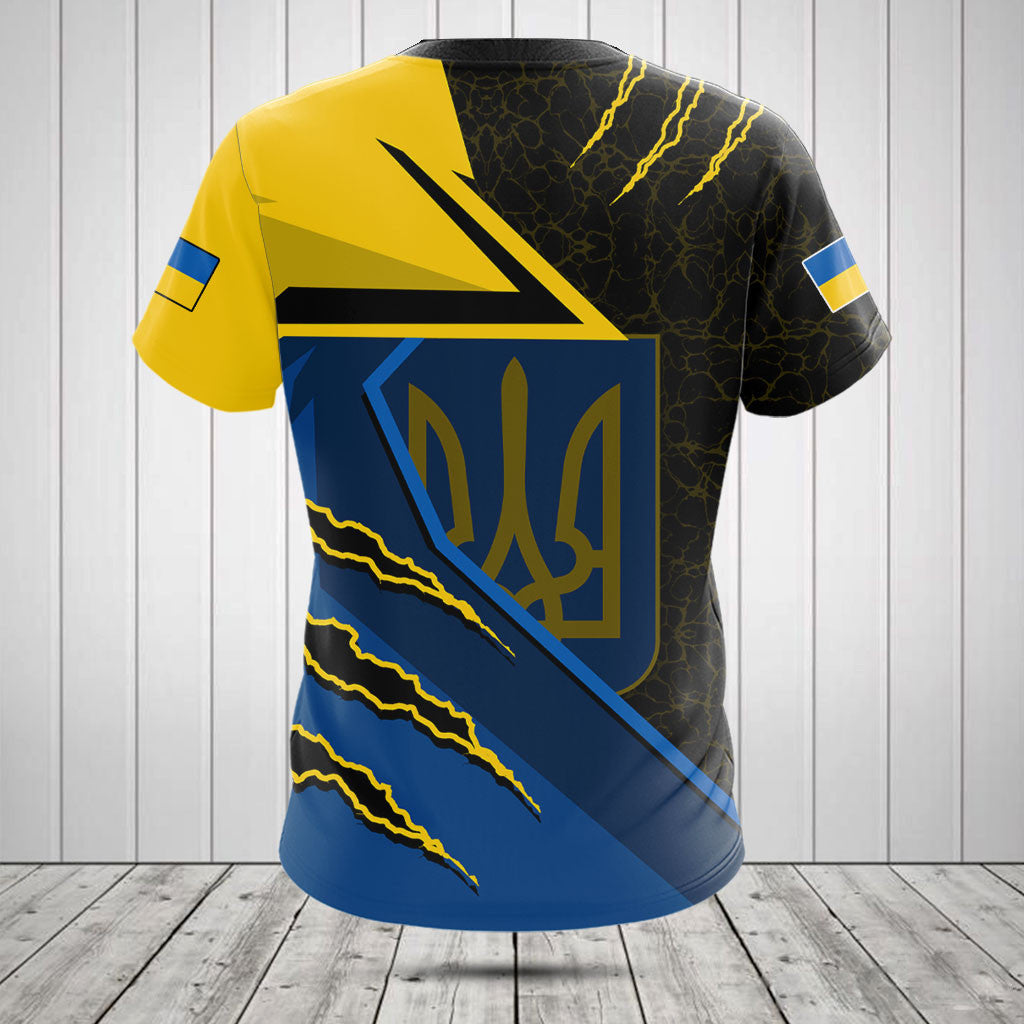 Passen Sie Ukraine Flagge Lava Muster Shirts