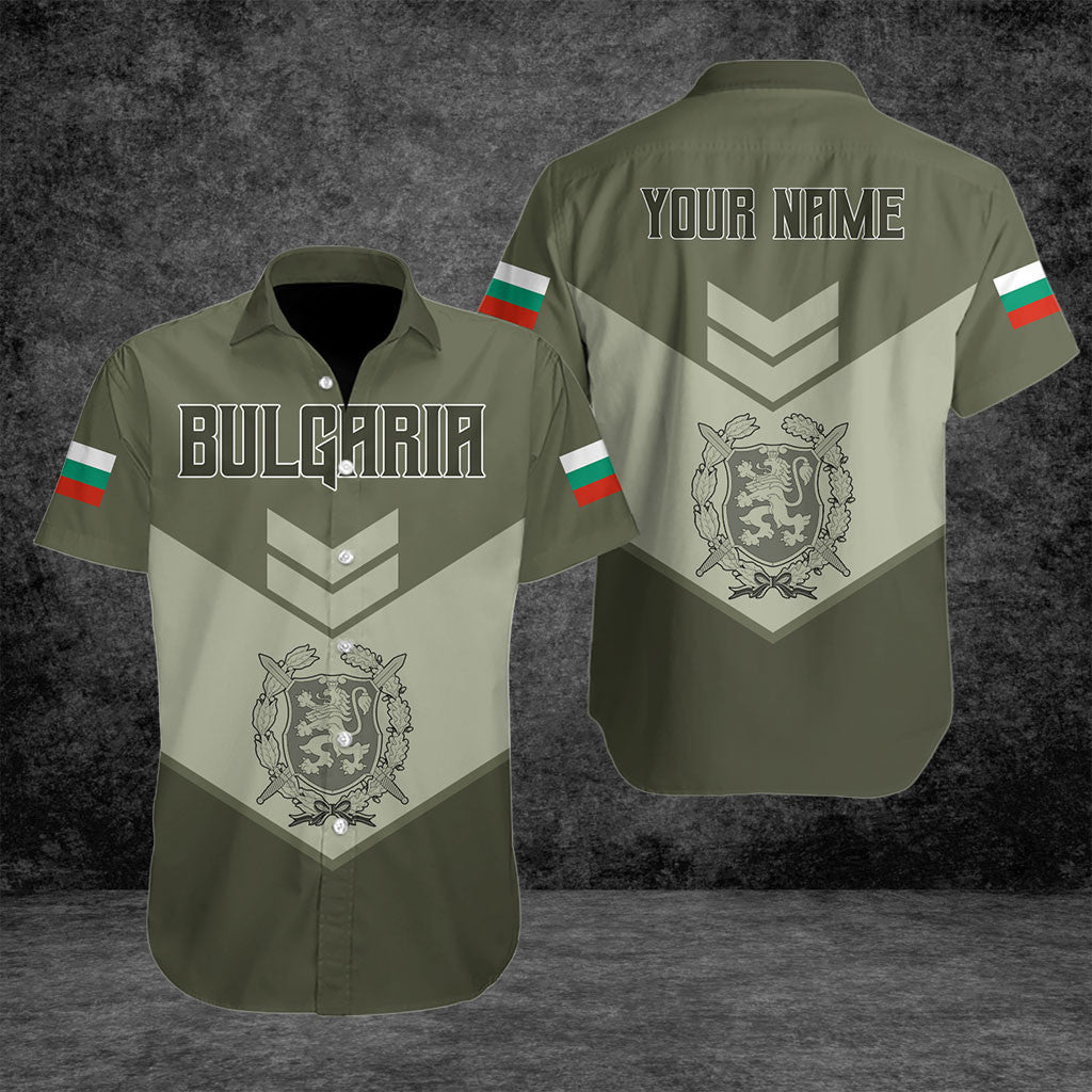 Customize Bulgaria Army Olive Green Shirts