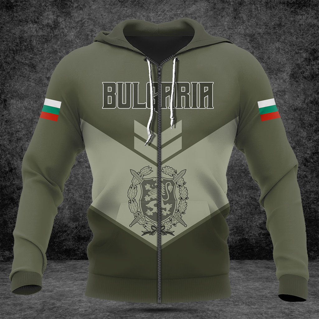 Customize Bulgaria Army Olive Green Shirts