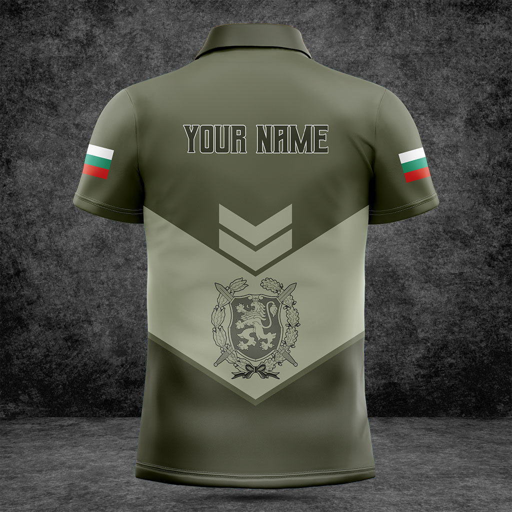 Customize Bulgaria Army Olive Green Shirts