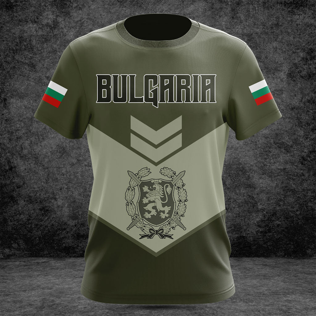 Customize Bulgaria Army Olive Green Shirts