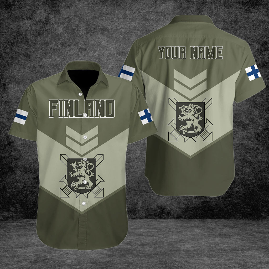 Customize Finland Army Olive Green Shirts