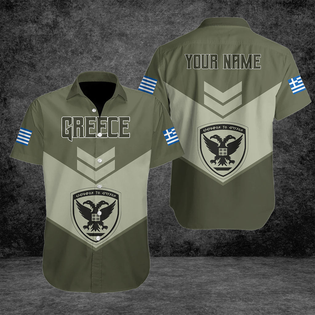 Passen Sie Griechenland Armee olivgrün Shirts