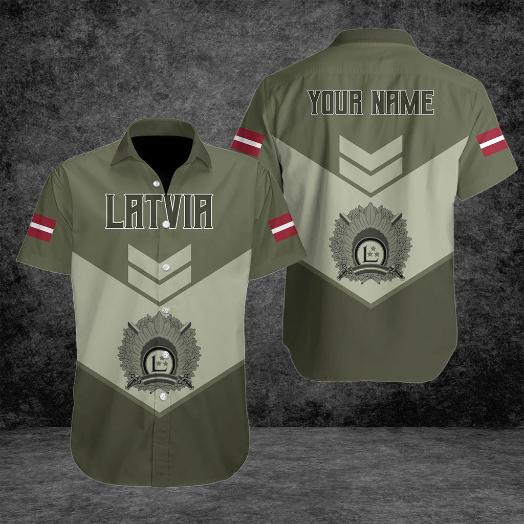 Customize Latvia Army Olive Green Shirts