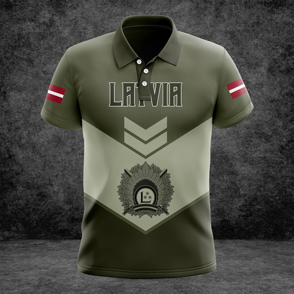 Customize Latvia Army Olive Green Shirts