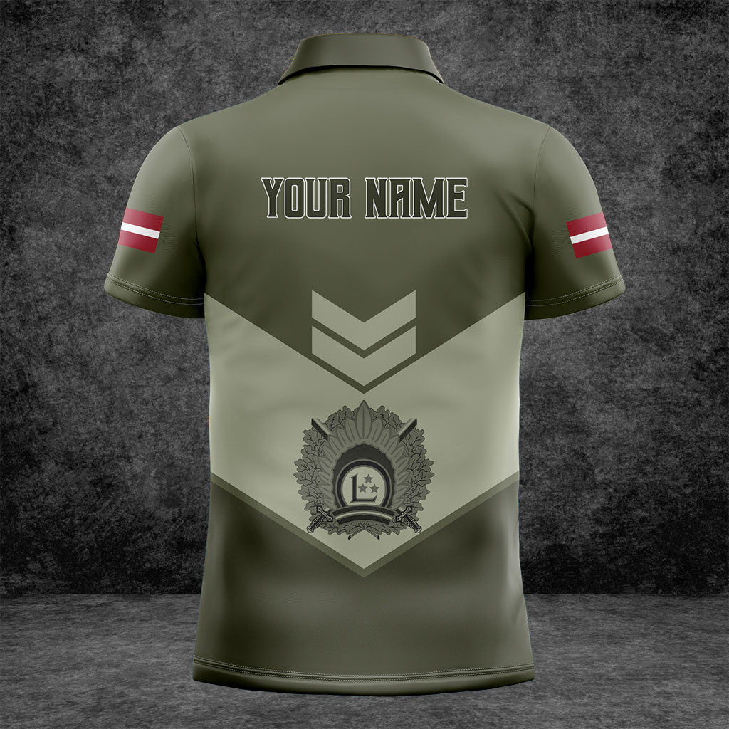 Customize Latvia Army Olive Green Shirts