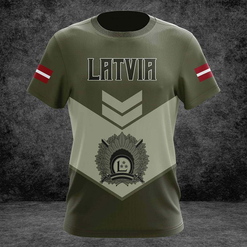 Customize Latvia Army Olive Green Shirts