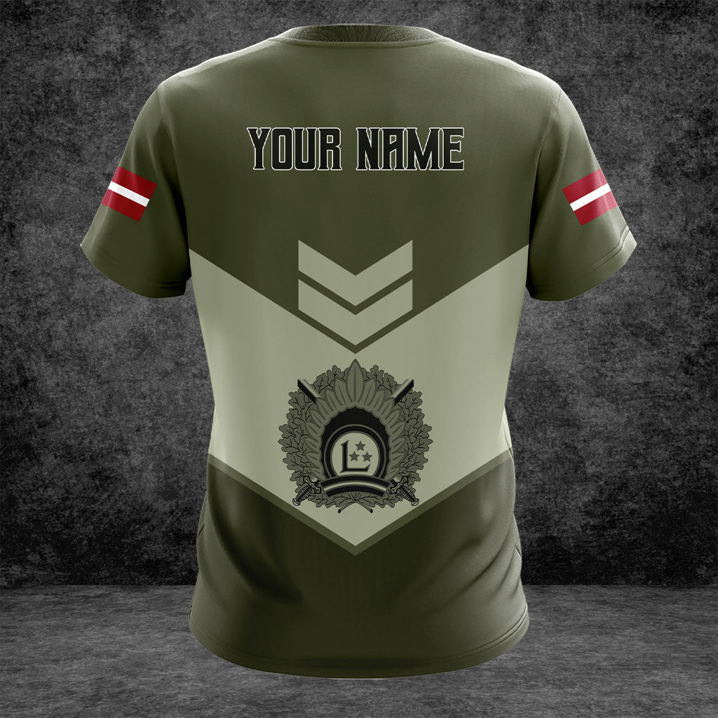 Customize Latvia Army Olive Green Shirts