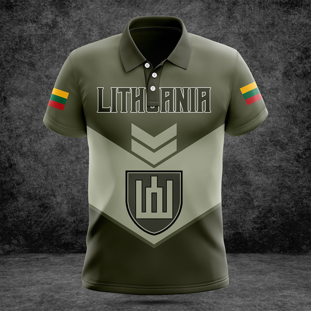 Customize Lithuania Army Olive Green Shirts