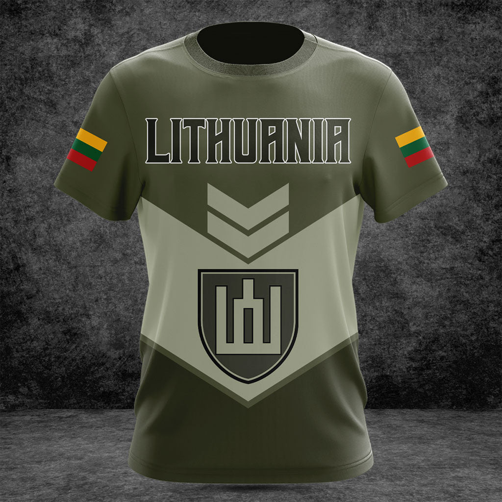 Customize Lithuania Army Olive Green Shirts