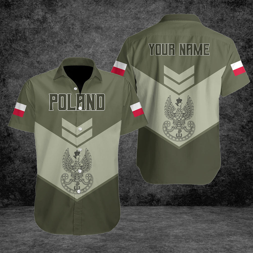 Customize Poland Army Olive Green Shirts