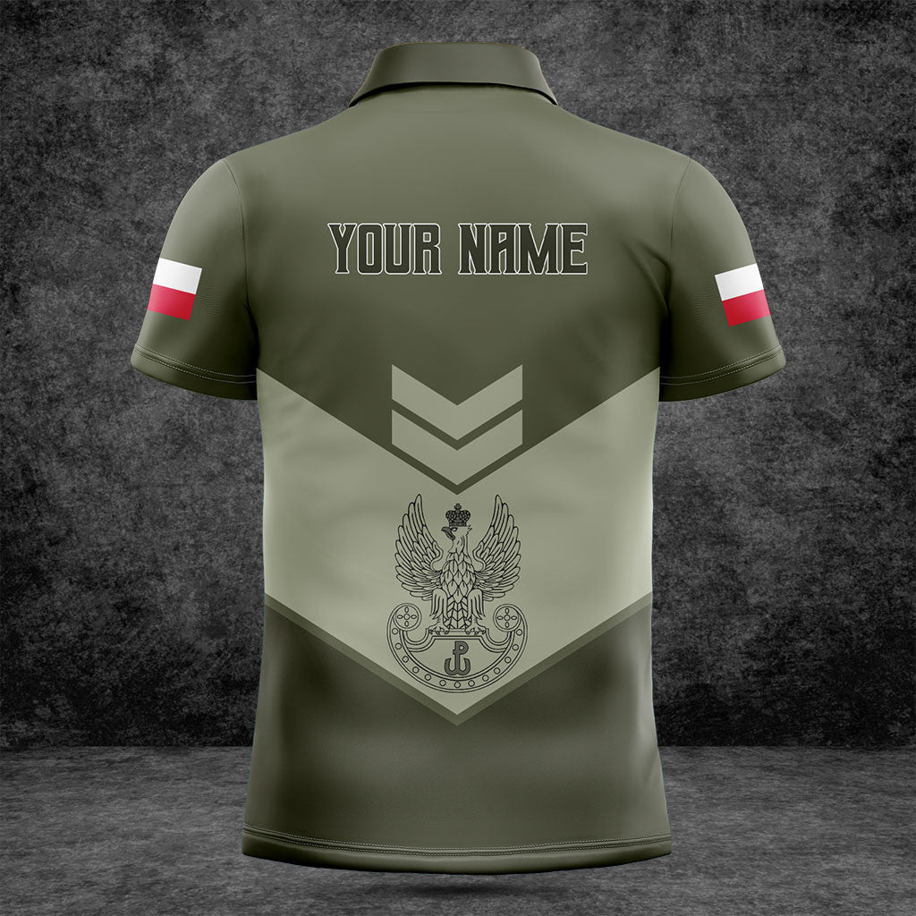 Customize Poland Army Olive Green Shirts