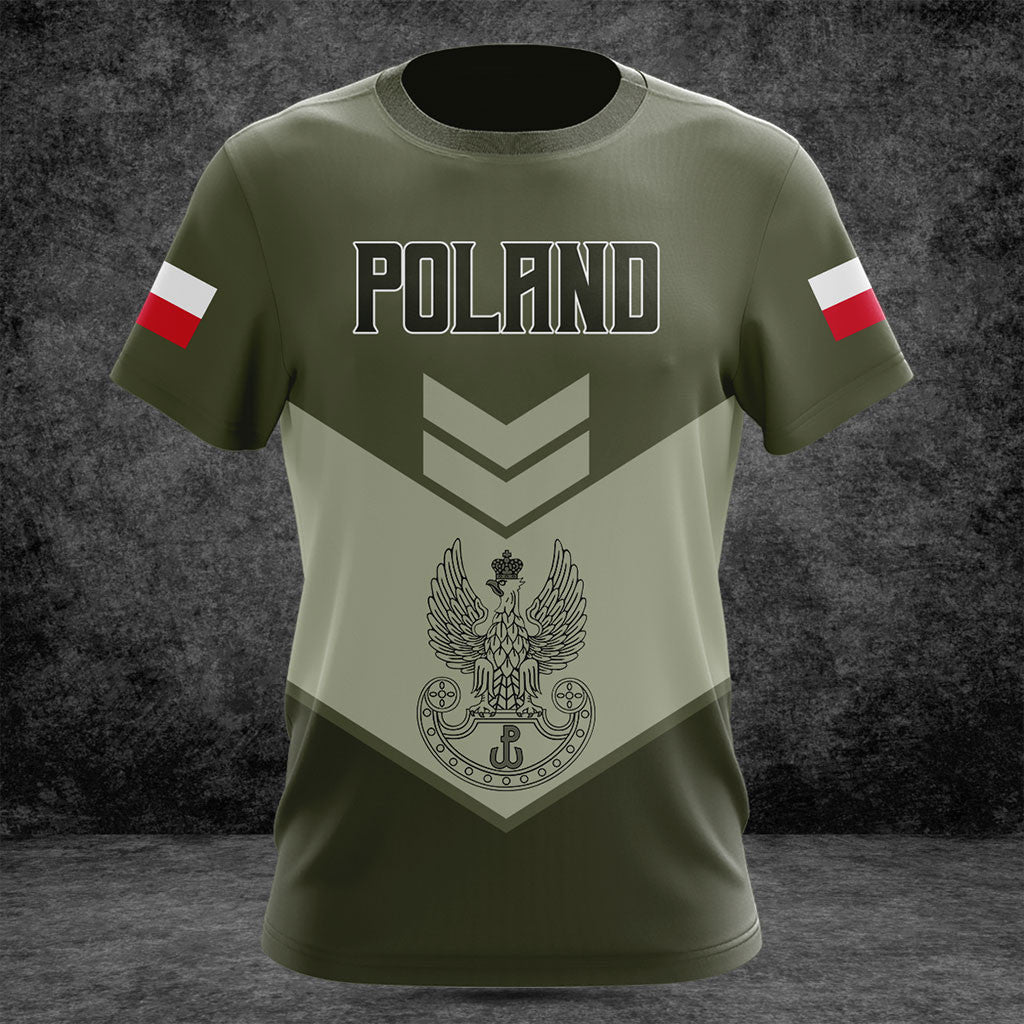 Customize Poland Army Olive Green Shirts