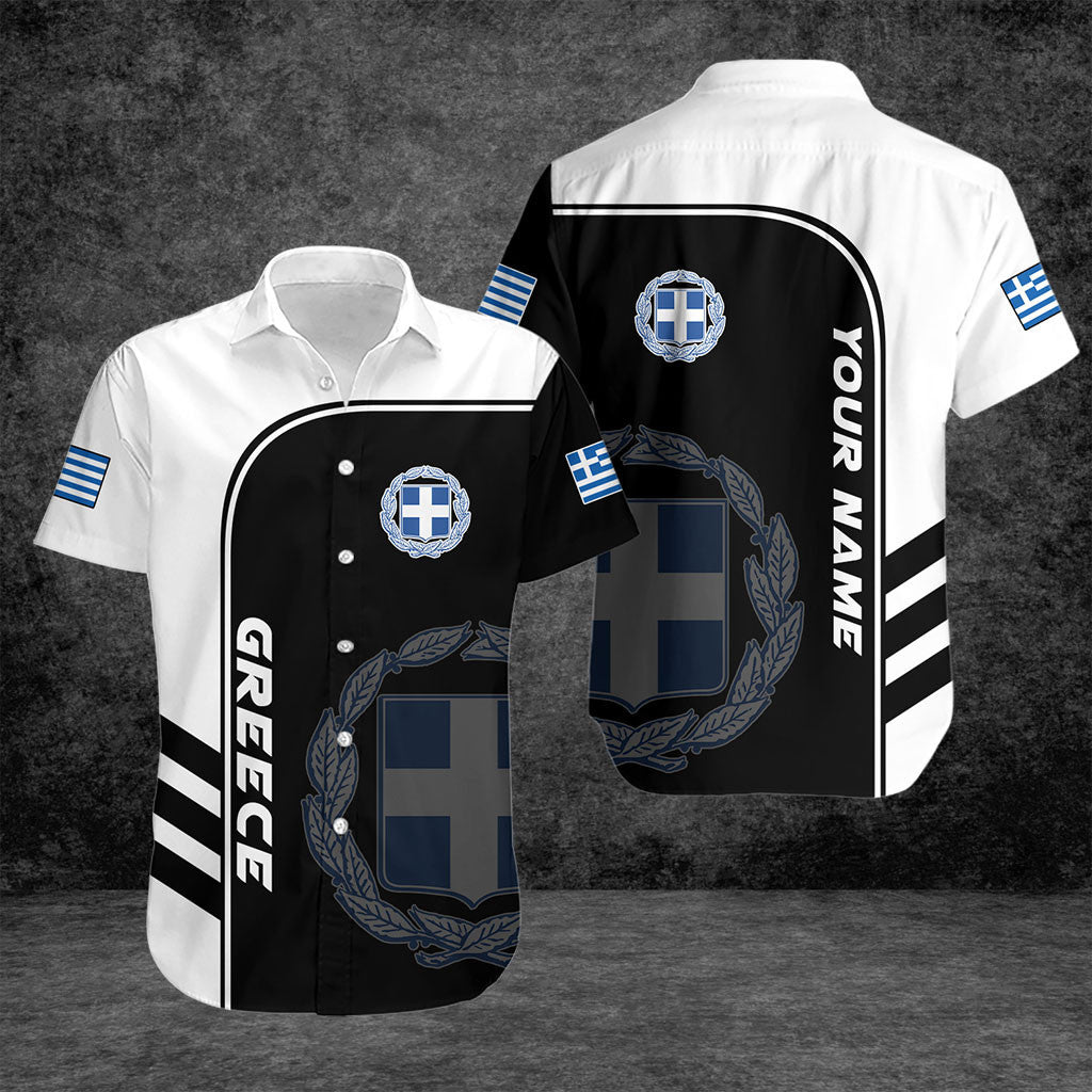 Customize Greece Symbol Black And White Shirts