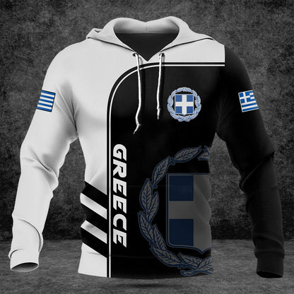 Customize Greece Symbol Black And White Shirts