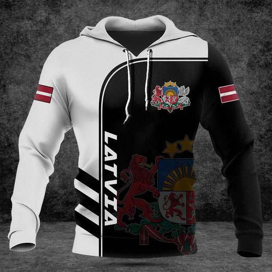 Customize Latvia Symbol Black And White Shirts