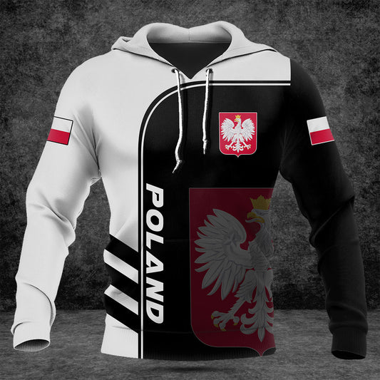 Customize Poland Symbol Black And White Shirts