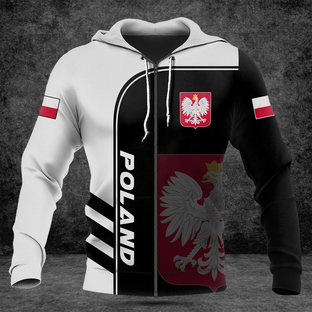 Customize Poland Symbol Black And White Shirts