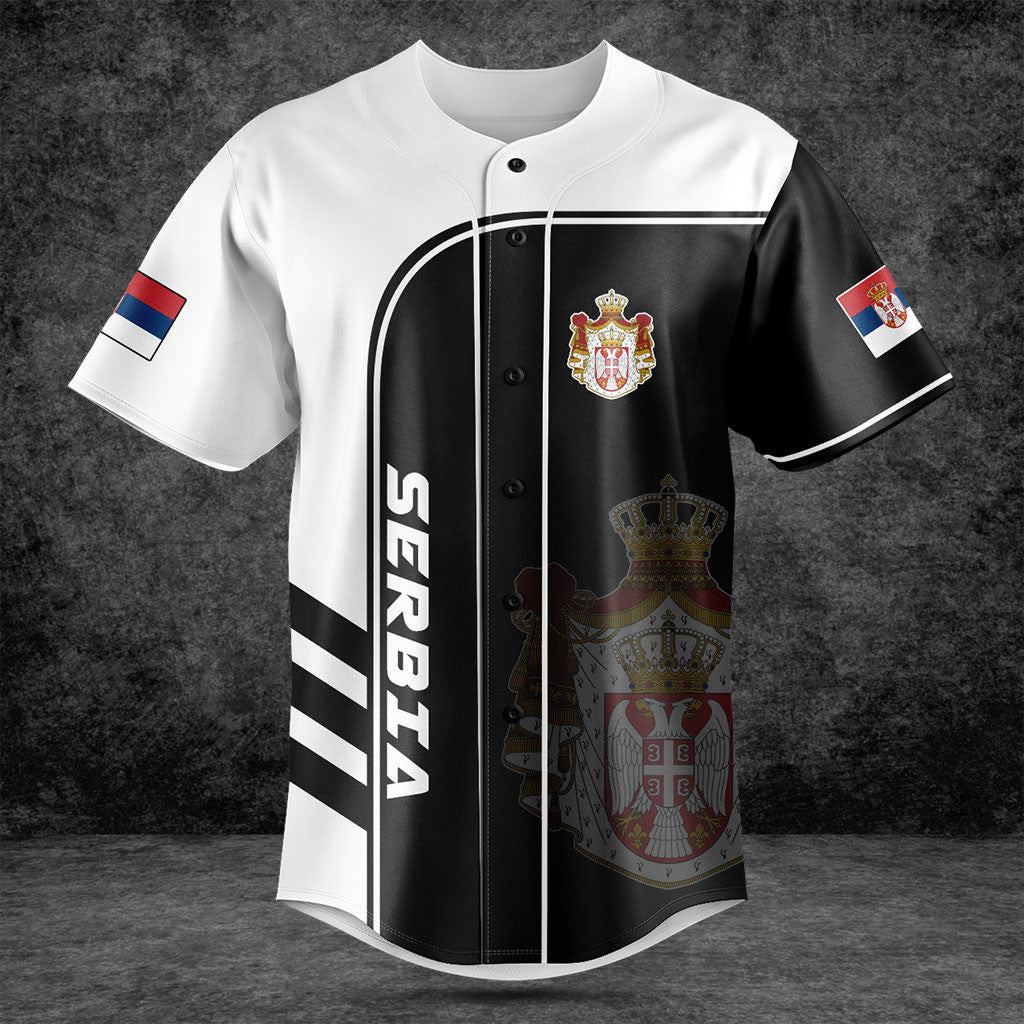 Customize Serbia Symbol Black And White Shirts