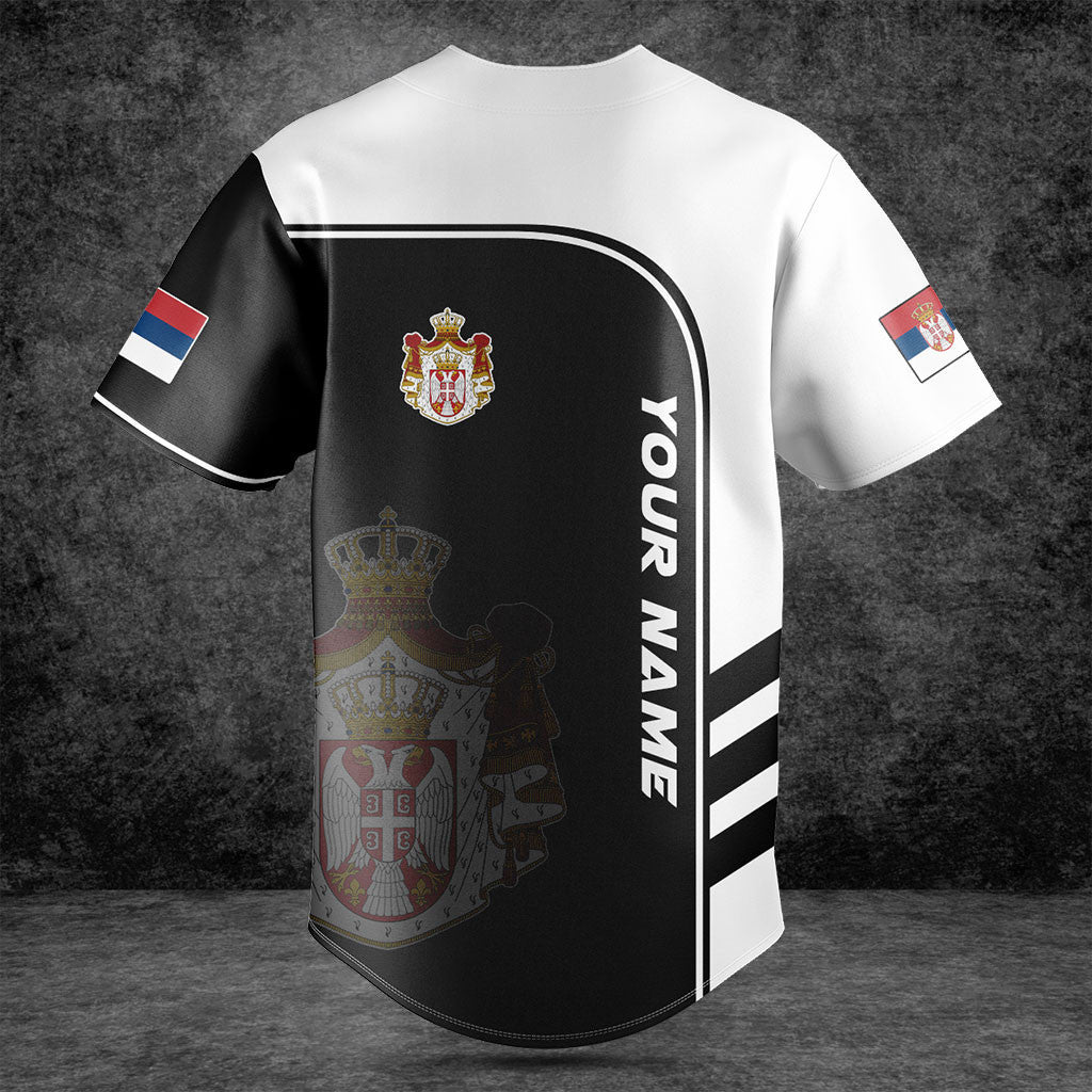 Customize Serbia Symbol Black And White Shirts